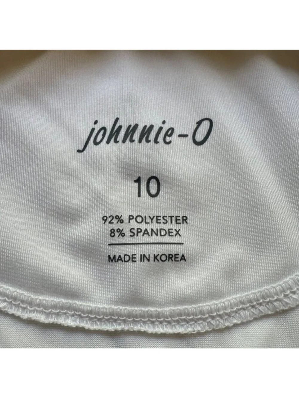 Johnnie-O Boys Size 10 White Preppy Golf Performance Short Sleeve Polo Shirt Top